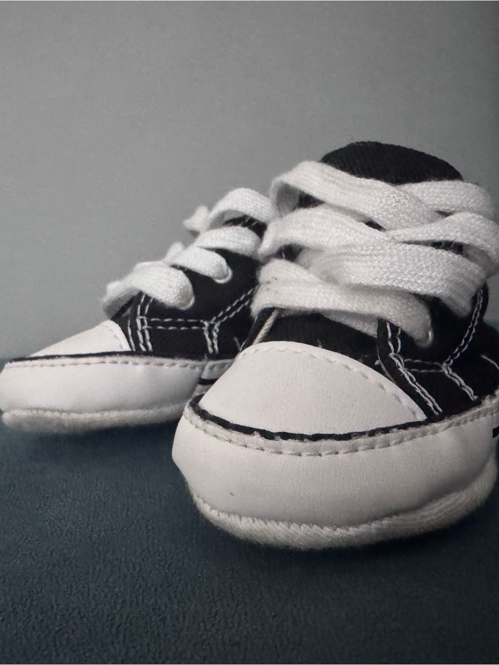 Infant Converses Black & White Kids Soft Bottom Sneakers